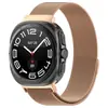 Para Samsung watch7ultra Pulseira Milanesa GalaxyWatch7 Mesmo Tipo Grão de Cabeça Dobrável Pulseira de Metal