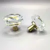 Maçanetas de Vidro de Cristal Criativas Atacado: Gaveta de Guarda-Roupa, Armário, Armário de Vinho, Sapateira Puxadores de Cristal com Base de Latão
