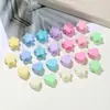 Cor de macaron tinta acrílica para assar coração estrela de cinco pontas furo grande contas soltas Pulseira DIY feita à mão acessórios de joias para miçangas