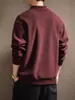 Sudadera pullover de punto gofre de alta gama con cuello Henley, peso pesado para hombre, colección otoño/invierno 2026, estilo holgado y casual