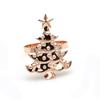 Hotel popular Oro y plata Árbol de Navidad Servilletero Hebilla Servilletero de metal Anillo de servilleta Anillo de tela Fabricante al por mayor