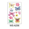 Nuevas pegatinas de tatuaje de mariposa impermeables resistentes al sudor para niños, lindas, de acuarela, dibujos animados, coloridas, con flores, mariposas, tatuaje temporal