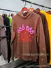 Modelo Nuevo 2026 en Stock Venta Caliente en Amazon Original Sp5Der Sudadera de Peso Pesado 450g con Telaraña para Hombre con Forro de Felpa