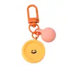 Llavero de Resina con Cara Sonriente Color Macaron Hecho a Mano DIY Llavero Lindo Colgante para Bolsa Accesorios Materiales de Joyería