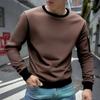 2024 Comercio Exterior Transfronterizo Nuevo Suéter de Forro Polar con Cuello Redondo para Hombre Europeo y Americano Color Sólido Sudadera Juvenil Táctico de Forro Polar