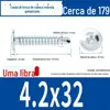 Parafuso autoperfurante de cabeça redonda cruzada com almofada, parafuso auto-roscante de zinco azul e branco, cabeça panela com almofada, parafuso de cauda de andorinha huashi