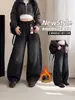 Calças Jeans Femininas de Barra Curva Estilo Novo Primavera e Outono para Crianças de Tamanho Médio e Grande Calças Longas Estilosas Moda Infantil Calças Grossas Aconchegantes de Inverno