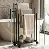 Colgador de Almacenamiento de Toallas Multifuncional para Baño de Casa Estante de Toallas de Múltiples Niveles de Pie Estante Móvil de Almacenamiento de Toallas de Baño para Dormitorio