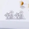 Pendientes de aguja de plata 925, temperamento no alérgico, pendientes de moda sencillos, pendientes de combinación creativa de una semana, venta al por mayor