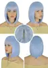 Moda Coreana Red de Internet Flequillo al Aire Estudiante Cabello Esponjoso Pelo Corto Reparación Facial Diario Peluca de Cabeza Bobo Casco