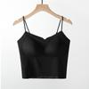 Bonito Back Sling Long Vest Mulheres Verão Fixo Copa Sem Anel de Aço Interno e Externo Desgaste Sem Marca Base Sling Vest Mulheres