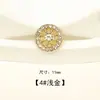 Botões Metálicos Pequenos Perfumados, Roupas Femininas de Alto Padrão, Botões de Camisa, Acessórios para Roupas, Botões Decorativos de Ponto Diamante com Óleo