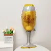 Balões de Decoração de Aniversário Arranjo de Cena Garrafa de Vinho Taça de Vinho Balões de Folha de Alumínio Reunião de Festa KTV Bar Copa do Mundo