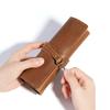 Ventas Directas de Fábrica Amazon Nuevo Estuche para Lápices Pincel Literario Pincel de Boceto para Exteriores Cortina de Bolígrafo de Almacenamiento de Mano Cuero Genuino