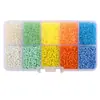 Set de cuentas multicolor de 10 compartimentos estilo clásico cuentas sueltas lentejuelas pulsera pendiente colgante accesorios para joyería DIY venta al por mayor