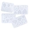 Molde de brincos de pôquer de cola de cristal faça você mesmo Pêssego vermelho Flor de ameixa Pingente de pá quadrada Jóias Brincos Molde de silicone
