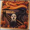 Pintura de Diamantes 5D Transfronteriza Más Vendida de Halloween con Perlas, Set DIY, Portátil, Arte para el Hogar, Adorno Decorativo Hecho a Mano