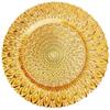 Plato de cristal estilo europeo para hotel, vajilla de banquete, sala de muestras, hogar, baño dorado, base de pavo real, fabricantes, venta al por mayor