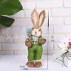Conejo de Bonsái de Pascua Adornos de Juncia Artificial Decoración del Hogar Centro Comercial Jardinería Al por Mayor