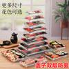 Caja de sushi, caja de embalaje desechable, bandeja de sashimi de plástico estilo japonés, caja de embalaje cuadrada de alta calidad para llevar comercial al por mayor