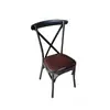 Silla de Banquete de Hotel de Madera Maciza Retro, Silla de Comedor con Respaldo, Silla de Comedor Doméstica de Respaldo Cruzado, Silla de Ocio Simple para Casa de Huéspedes al por Mayor