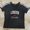 Top Estético Retro Europeo y Americano Camiseta Deportiva de Verano Patrón de Letras Bordadas Manga Corta Vestido Ombliguera para Bebé Top de Mujer