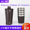 Suministro de fábrica vaso de vino de acero inoxidable de 170 ml con cubierta, regalo de vino, vaso de vino portátil para exteriores