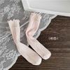 Calcetines My100 para Niños al por Mayor Primavera Nueva Etiqueta de Tela Hongo Calcetines de Media Caña Encaje de Doble Aguja Calcetines de Felpa Princesa