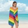 Toalla de Playa de Terciopelo Doble Cara de Secado Rápido para Adultos con Estampado, Toalla de Baño con Botón para Playa y Natación, Chal de Playa Absorbente, Toalla Grande