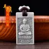 Pingente de Buda do Zodíaco em prata de lei s999 doze Zodíacos Buda do Sol Puro Deus Guardião colar para homens e mulheres casal