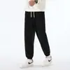 Calça de Moletom de Veludo Cotelê Masculina em Destaque, Calça Casual para Primavera e Outono, Calça Jogger de Modelagem Solta, Calça Longa Versátil para Homens