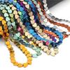 Corazón de cálculos biliares negros nanochapados, cuentas galvanizadas, accesorios de bricolaje hechos a mano, joyería, botones semiacabados, cuentas.