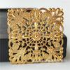 Accesorios para Joyería Hecha a Mano DIY Material para Pasadores 24K 46mm Accesorios de Material Cuadrado de Cobre Pieza de Flor Gruesa A185