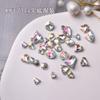 Joyería de diamantes para uñas, mezcla de destellos, blanco, champán, forma especial de diamante, mariposa, paquete de materiales para uñas, joyería de diamantes para uñas al por mayor