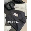 Shorts Casuales de Lino con Cintura Elástica para Mujer, Pantalones Casuales Rectos de Lino Lavado Delgado de Verano para Mujer, Tratamiento Anti-Arrugas, Hechos a Medida