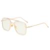 Gafas de Sol de Moda Europeas y Americanas para Hombres y Mujeres, Gafas de Sol de Montura Cuadrada, Gafas Iron Man del Mismo Estilo de Celebridad de Internet, Gafas de Sol Retro