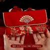 Novo Envelope Vermelho de Tecido Especial para Casamento, Envelope Vermelho Bordado para Noivado, Cerimônia do Chá de Casamento, Taxa de Mudança para os Pais, Envelope Vermelho de 10.000 Yuan