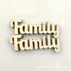 Letras de madera decorativas familiares de 100 x 35 mm, paquete de 10