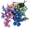 Tulipa Florida de Três Flores e Duas Hastes Tulipa Florindo com Cinco Flores Decoração para Sala de Estar de Casa Flor Artificial Flor para Arranjo de Casamento Flor de Seda