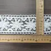 Renda Bordada com Fio de Algodão Branco 7cm de Largura Acessórios Feitos à Mão DIY Tecido para Roupas Saias Cortinas Decoração