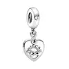 Amor Sincero pingente banhado a prata cobre branco série coração pingente pequeno acessórios para pulseira colar DIY pingente pequeno atacado