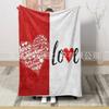 Manta Pequeña de Franela con Impresión Digital para el Día de San Valentín, Cómoda, Suave, Cálida, Manta de Aire Acondicionado, Manta para Sofá para Todas las Estaciones