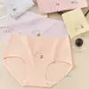 Ropa interior nueva para niñas estilo cintura media de algodón de fibra larga de Xinjiang, amigable con la piel, antibacteriana, cómoda, transpirable, lindos calzones para niñas