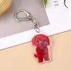 Llavero de Acrílico de Perro Rojo Maligno de Douyin de Moda, Colgante para Mochila de Estudiante, Decoración Divertida para Jóvenes