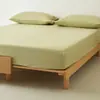 Outono/inverno 100S longo grampo de algodão acolchoado lixamento chapéu de cama único produto sólido cor colchão capa protetora algodão colcha única peça