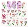 Fuente transfronteriza pegatina de calcomanía al agua para arte de uñas primavera rosa japonés rosa pequeña fresca pegatina para uñas flor joyería para uñas