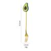 Cuchara tenedor de acero inoxidable, vajilla, juego de cuchara y tenedor de frutas de dibujos animados, cuchara para mezclar café, tenedor de frutas, cuchara de postre