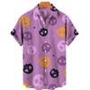 Camisa hawaiana de manga corta con solapa y estampado digital 3D para hombre, estilo pato amarillo, para comercio exterior transfronterizo de AliExpress, verano de moda.