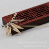 Acessórios de Joalheria DIY Feito à Mão DIY Cobre com Preservação de Cor 32*35mm Broche Folha de Bambu Estilo Antigo Material Feito à Mão B2985