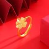 Anillo de Oro Arena Vietnamita para Mujer, Mariposa, Color Duradero, Diseño Nicho de Lujo Ligero de Alta Gama, Accesorio de Imitación de Acero Titanio Abierto de Latón
